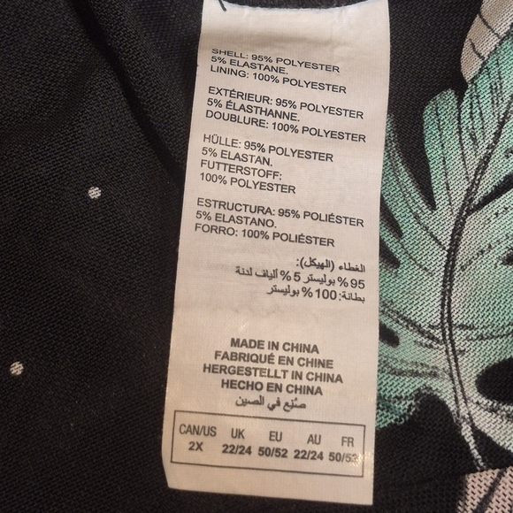 Love & Legend Botanical Maxi Dress – 2X – Lined – Sheer Sleeves - Picture 10 of 10